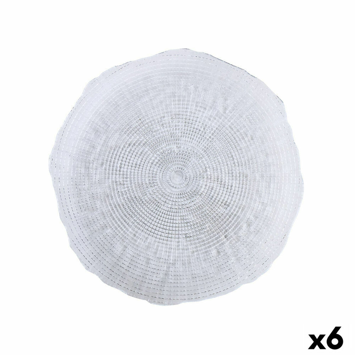 Platt skål Quid Boreal Transparent Glas Ø 28 cm (6 antal) (Pack 6x) - 2