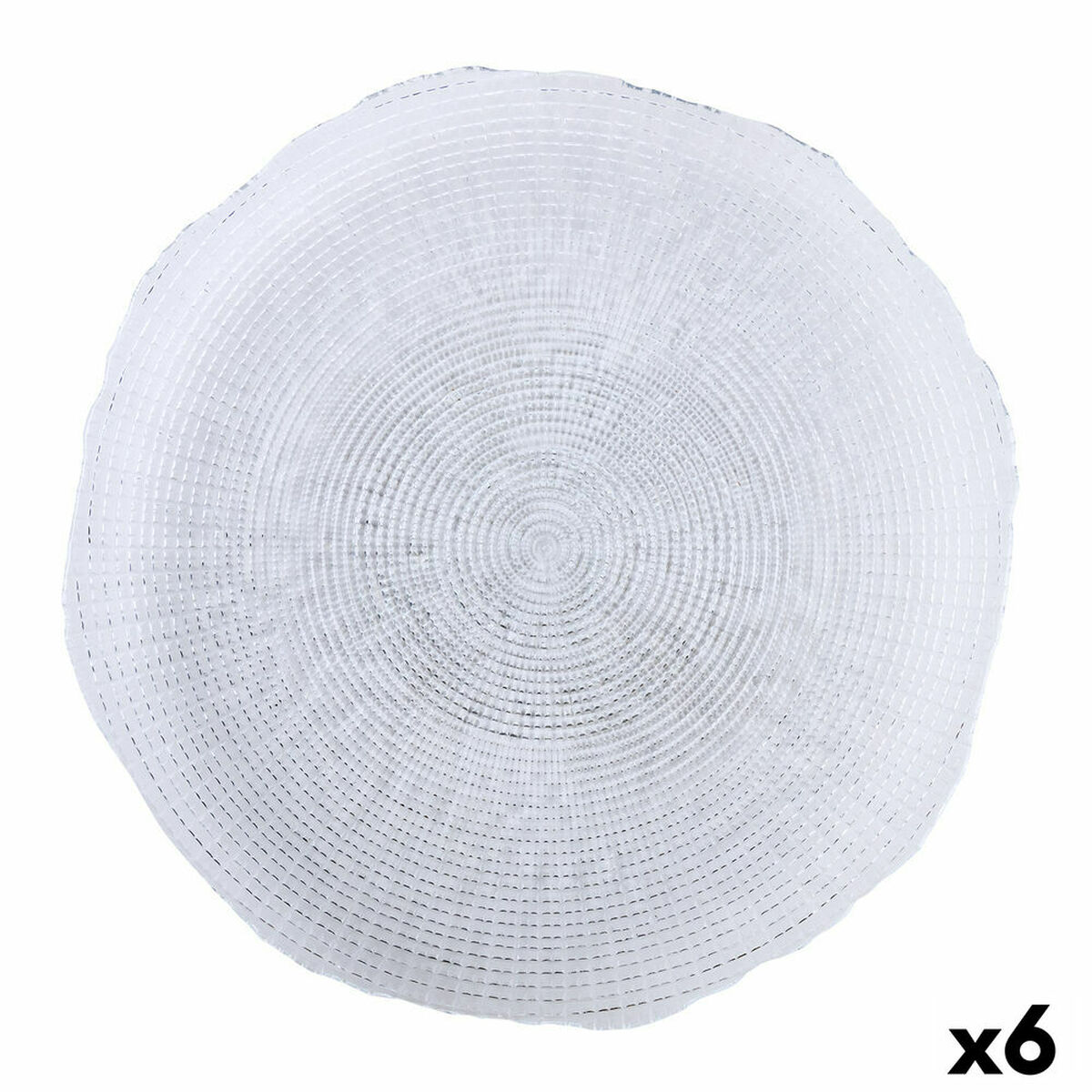 Tallriksunderlägg Quid Boreal Transparent Glas Ø 32 cm (6 antal) (Pack 6x) - 4