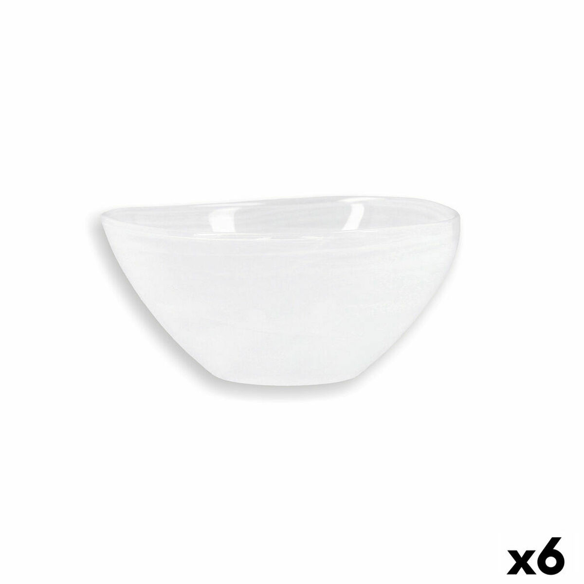 Salladsskål Quid Boreal Ø 14 cm Vit Glas (6 antal) (Pack 6x) - 4