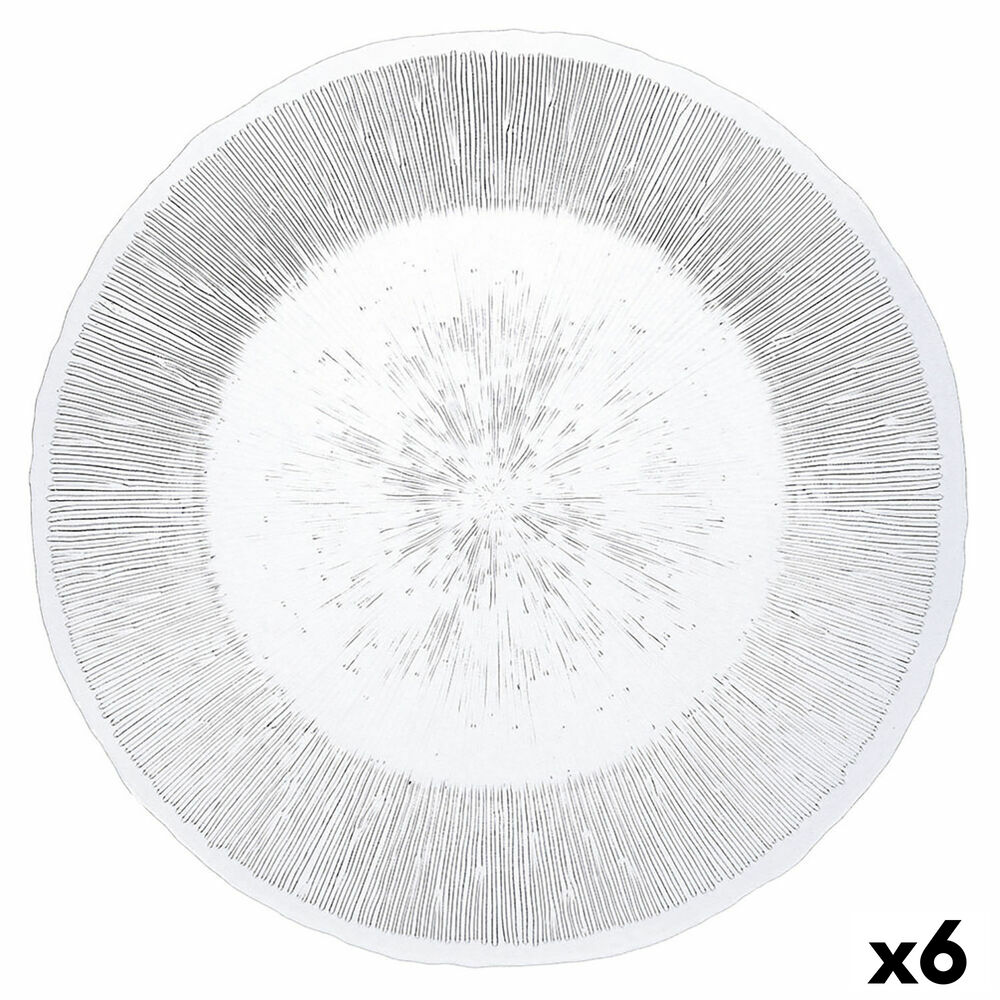 Platt skål Quid Lonja Transparent Glas (6 antal) (Pack 6x) - 3