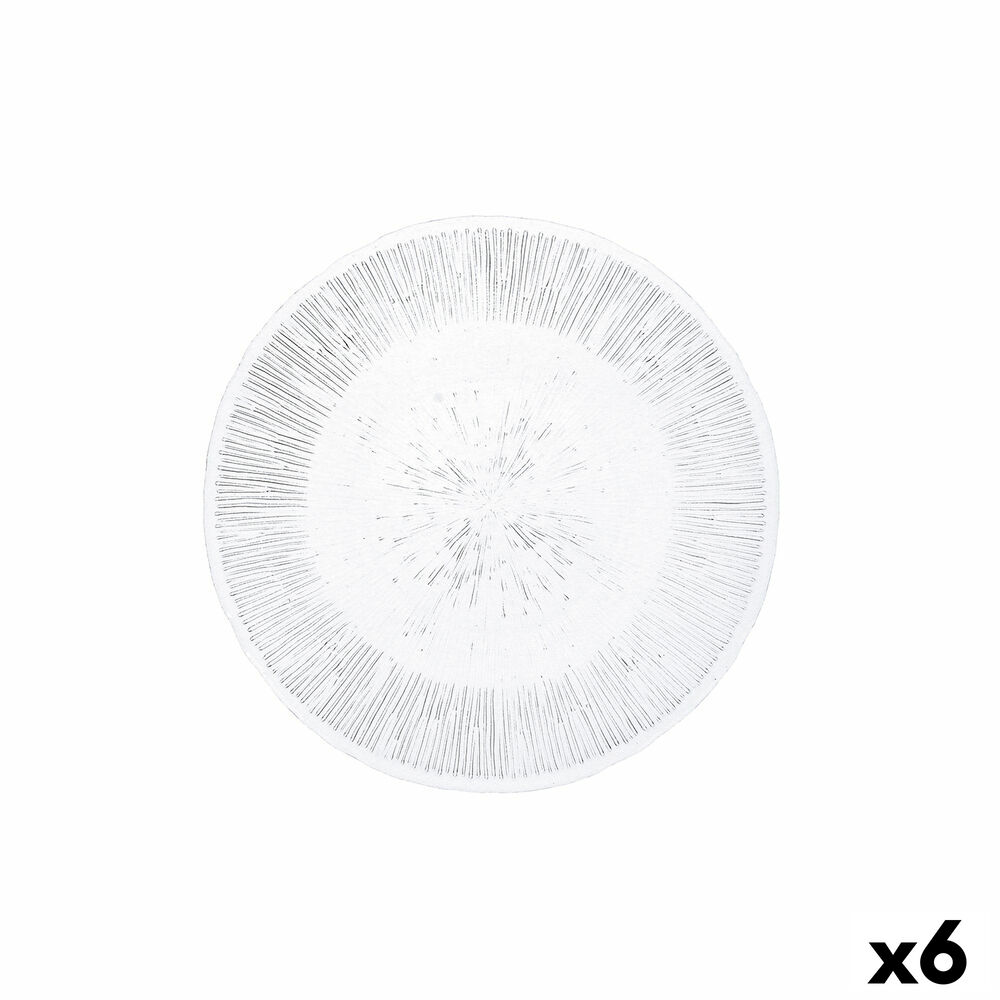 Platt skål Quid Lonja Transparent Glas Ø 21 cm (6 antal) (Pack 6x) - 2