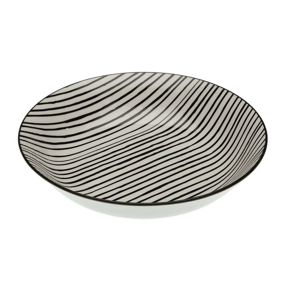 Djup tallrik Versa Black Lines ø 20,5 cm Porslin