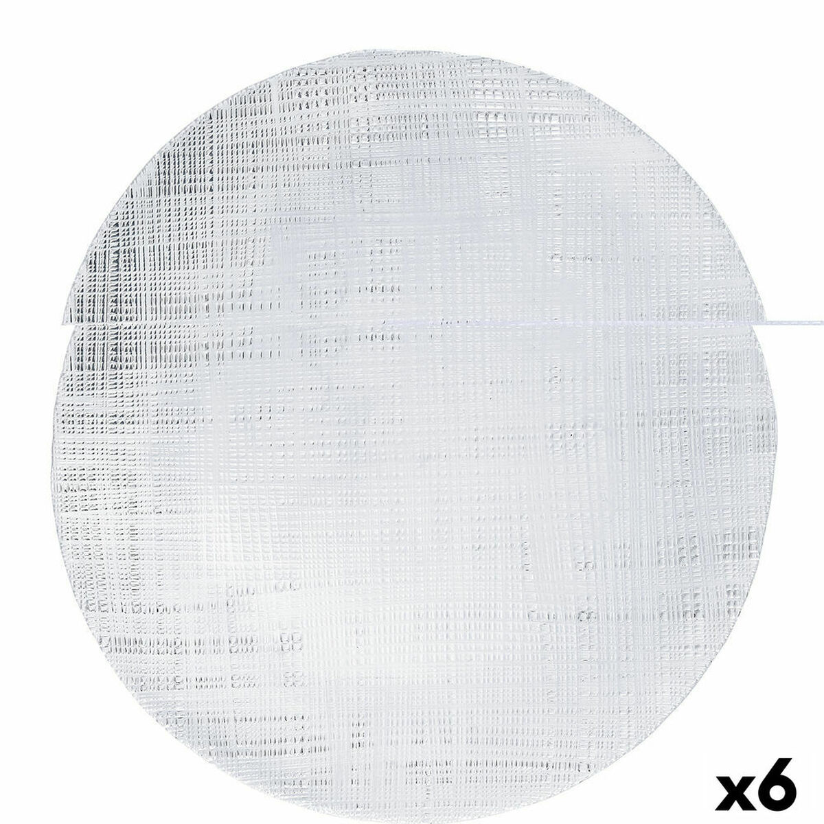Tallriksunderlägg Bidasoa Ikonic Transparent Glas (Ø 28 cm) (Pack 6x) - 4