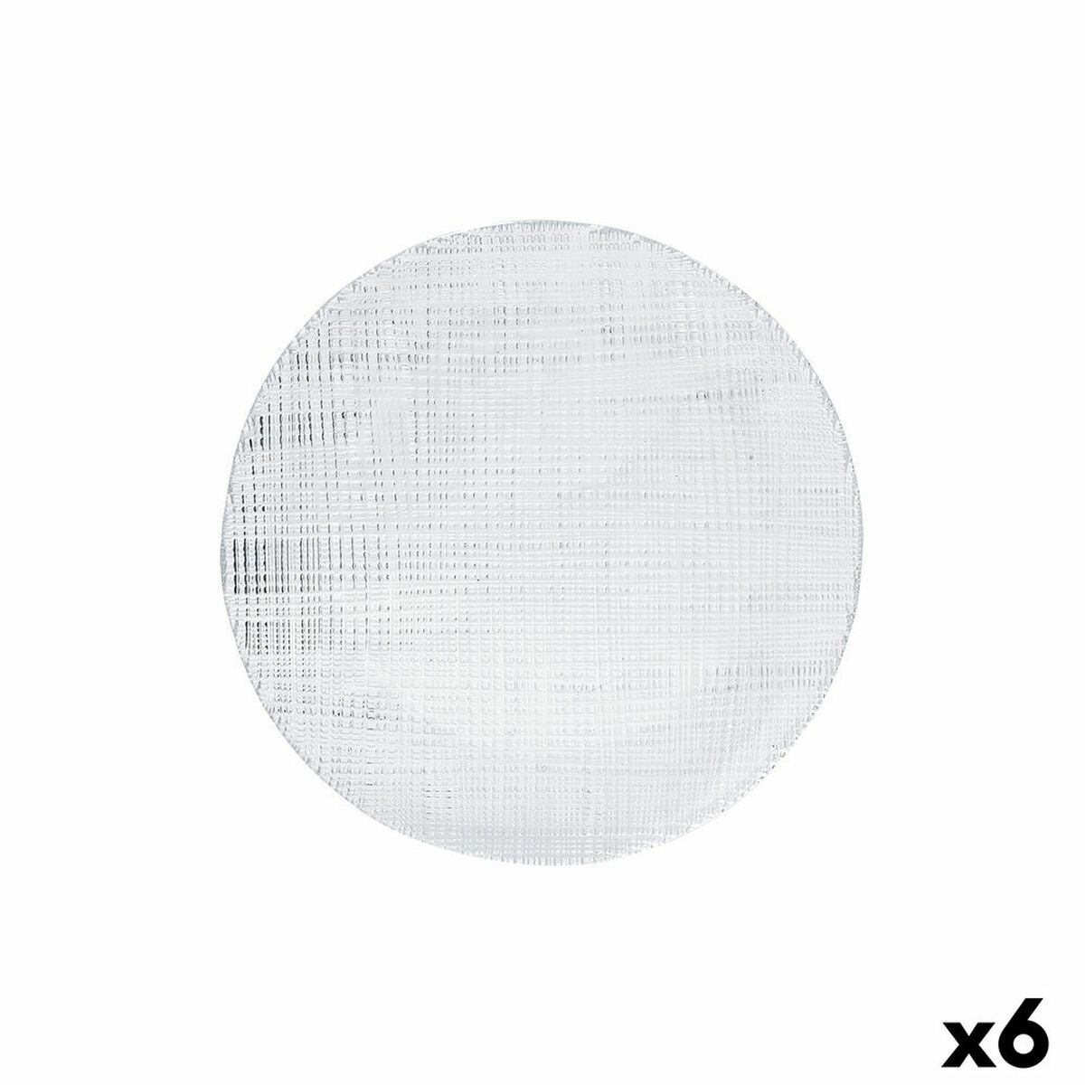 Tallriksunderlägg Bidasoa Ikonic Transparent Glas (ø 21,5 cm) (Pack 6x) - 4