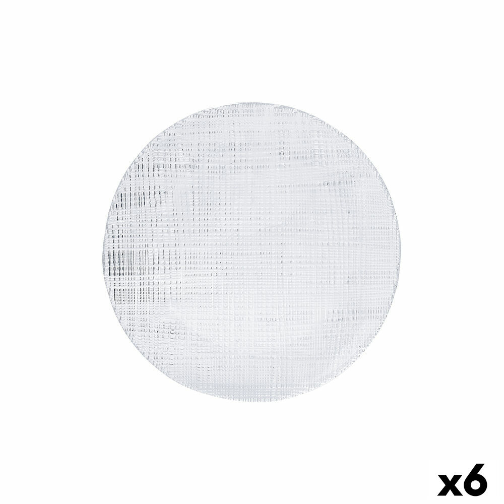 Tallriksunderlägg Bidasoa Ikonic Transparent Glas (ø 21,5 cm) (Pack 6x) - 2