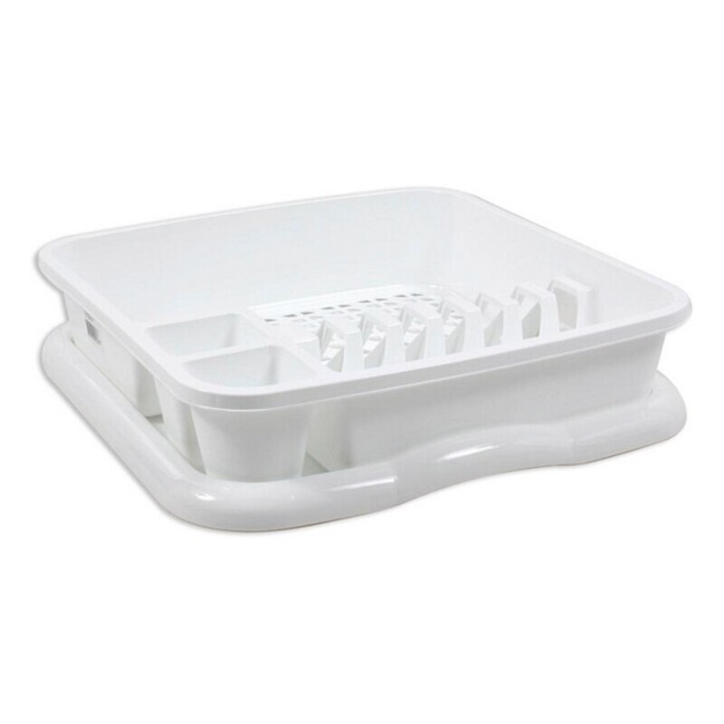 Diskställ Evan Plast Vit (37 x 34,5 x 8 cm) - 2