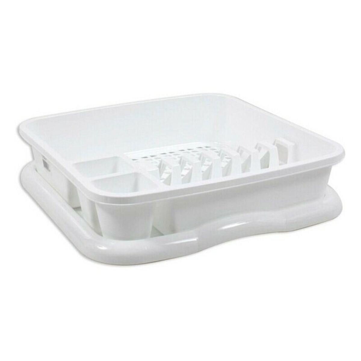 Diskställ Evan Plast Vit (37 x 34,5 x 8 cm) - 3