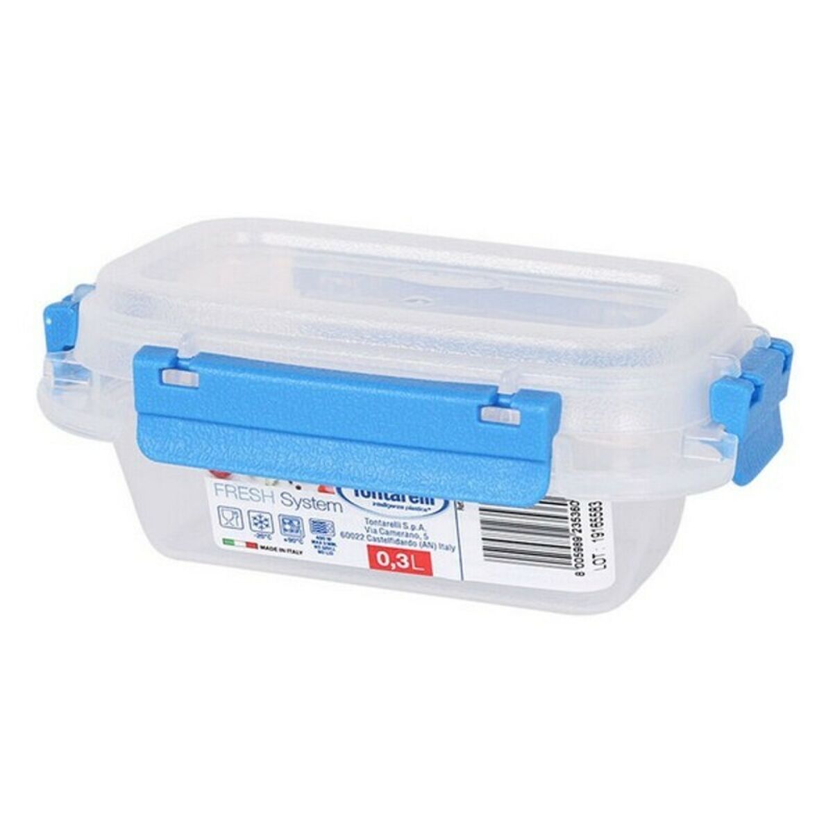 Hermetisk matlåda Fresh System Tontarelli 0,3 L Plast Transparent (9,5 x 14 x 5,7 cm) - 3