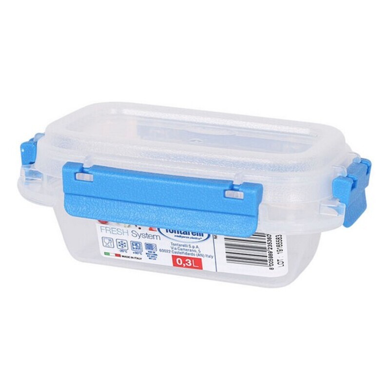 Hermetisk matlåda Fresh System Tontarelli 0,3 L Plast Transparent (9,5 x 14 x 5,7 cm) - 2