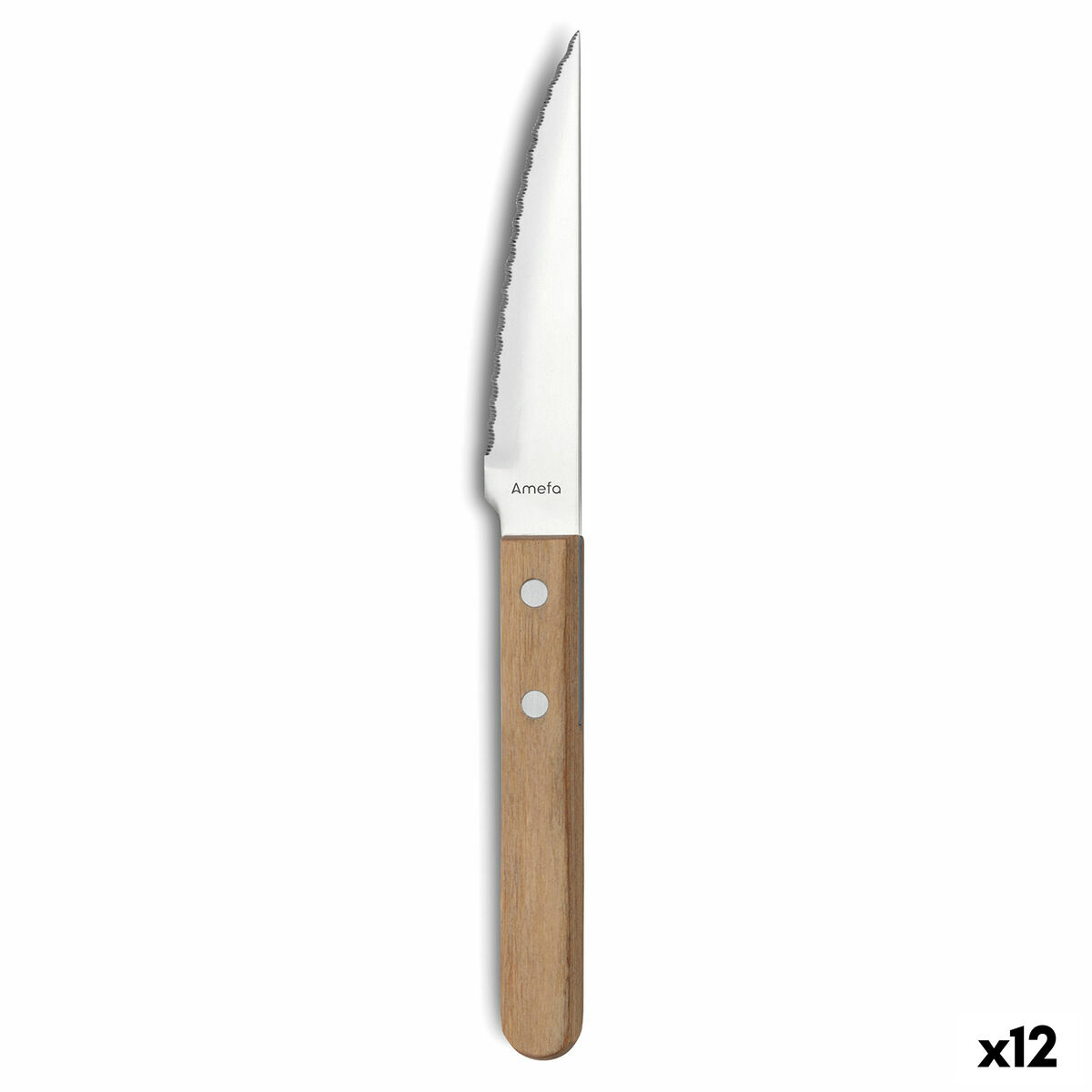 Köttkniv Amefa Pizza Bois Metall Trä (21 cm) (Pack 12x) - 3