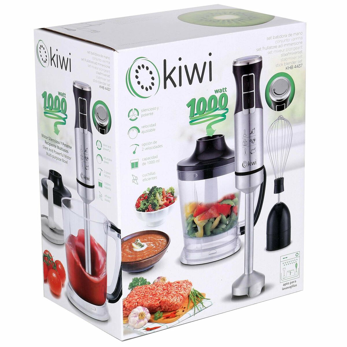 Stavmixer Kiwi KHB-4437 1 L 1000W Rostfritt stål - 5