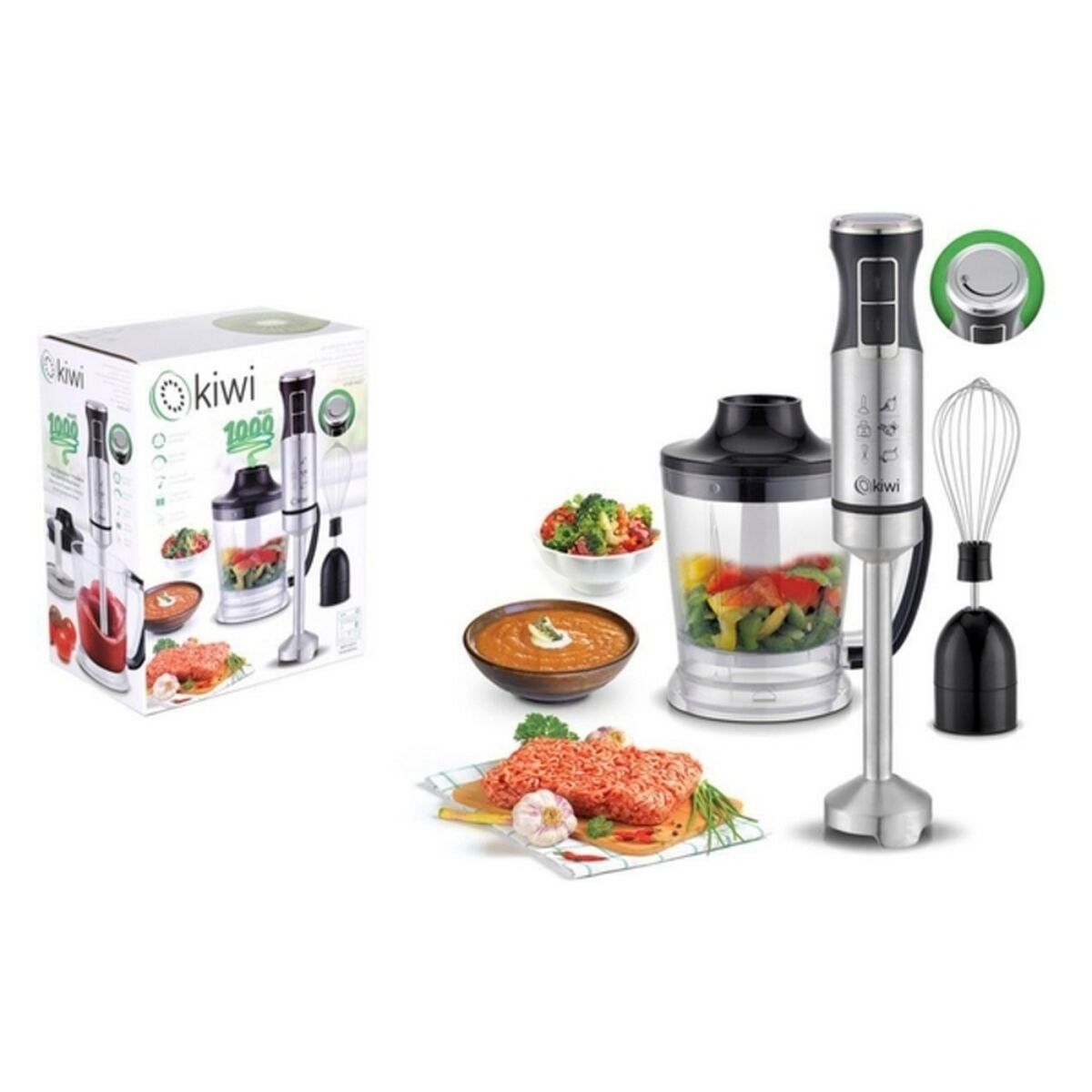 Stavmixer Kiwi KHB-4437 1 L 1000W Rostfritt stål - 4