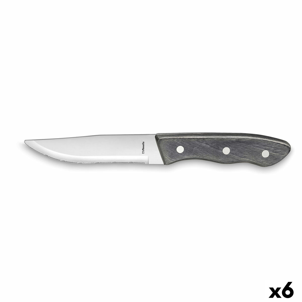 Kotlettkniv Amefa Hercule Brun Metall 6 antal 25 cm (Pack 6x) - 3
