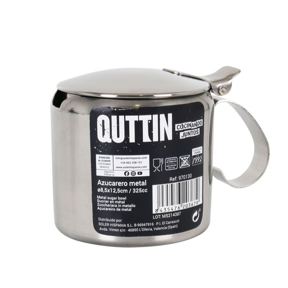 Sockerströare Quttin 8,5 x 12,5 cm 325 ml Metall - 3