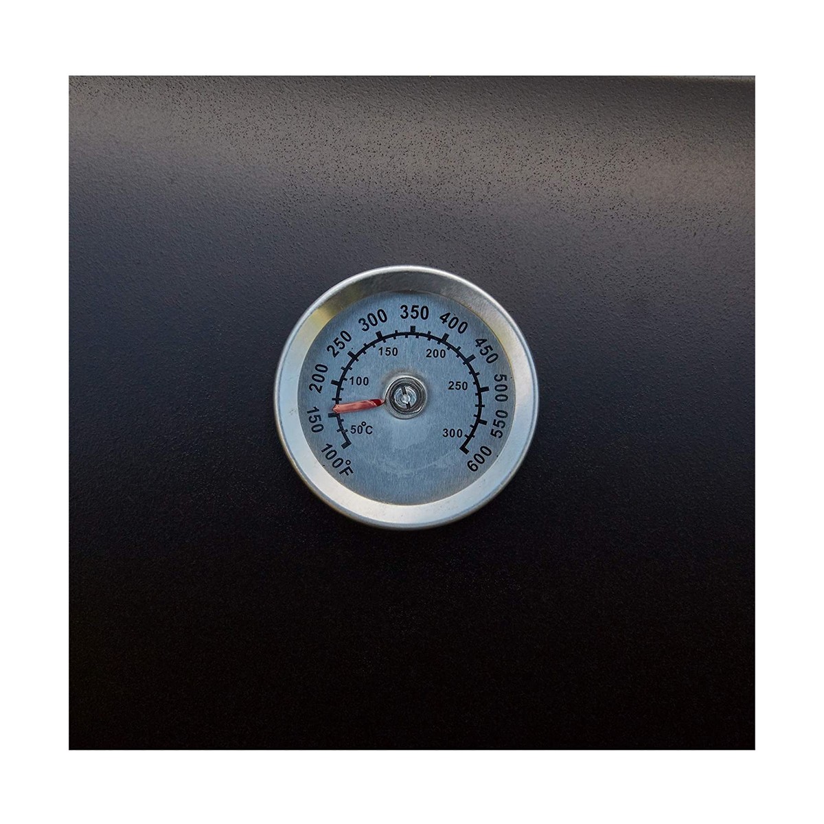 Kolgrill med lock och hjul Svart (112 x 63 x 112 cm) - 4