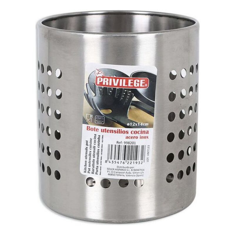 Kruka för köksredskap Privilege QT Rostfritt stål ø 10,3 x 13,2 cm, Mått: Ø 10 x 13 cm
