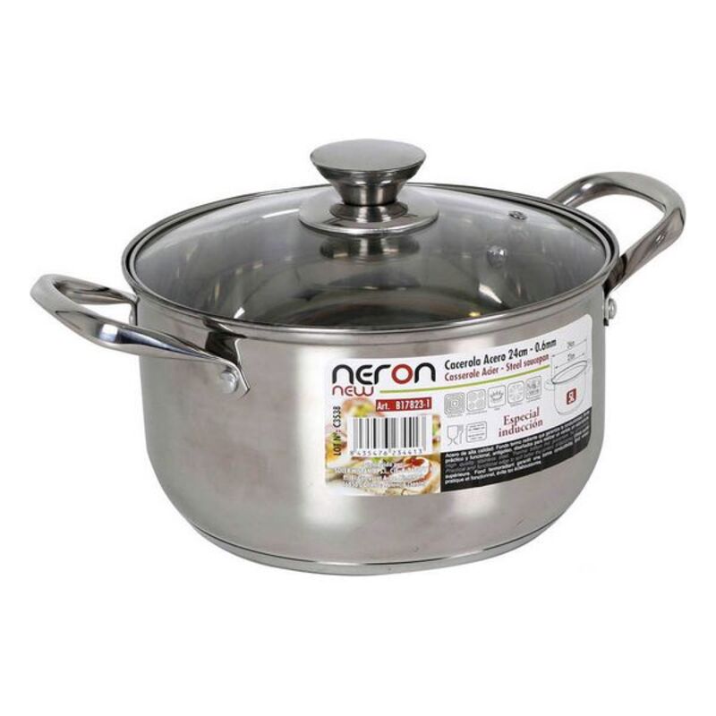 Kastrull med lock Quttin New Neron Stål Induktionshäll, Mått: Ø 22 cm - 3