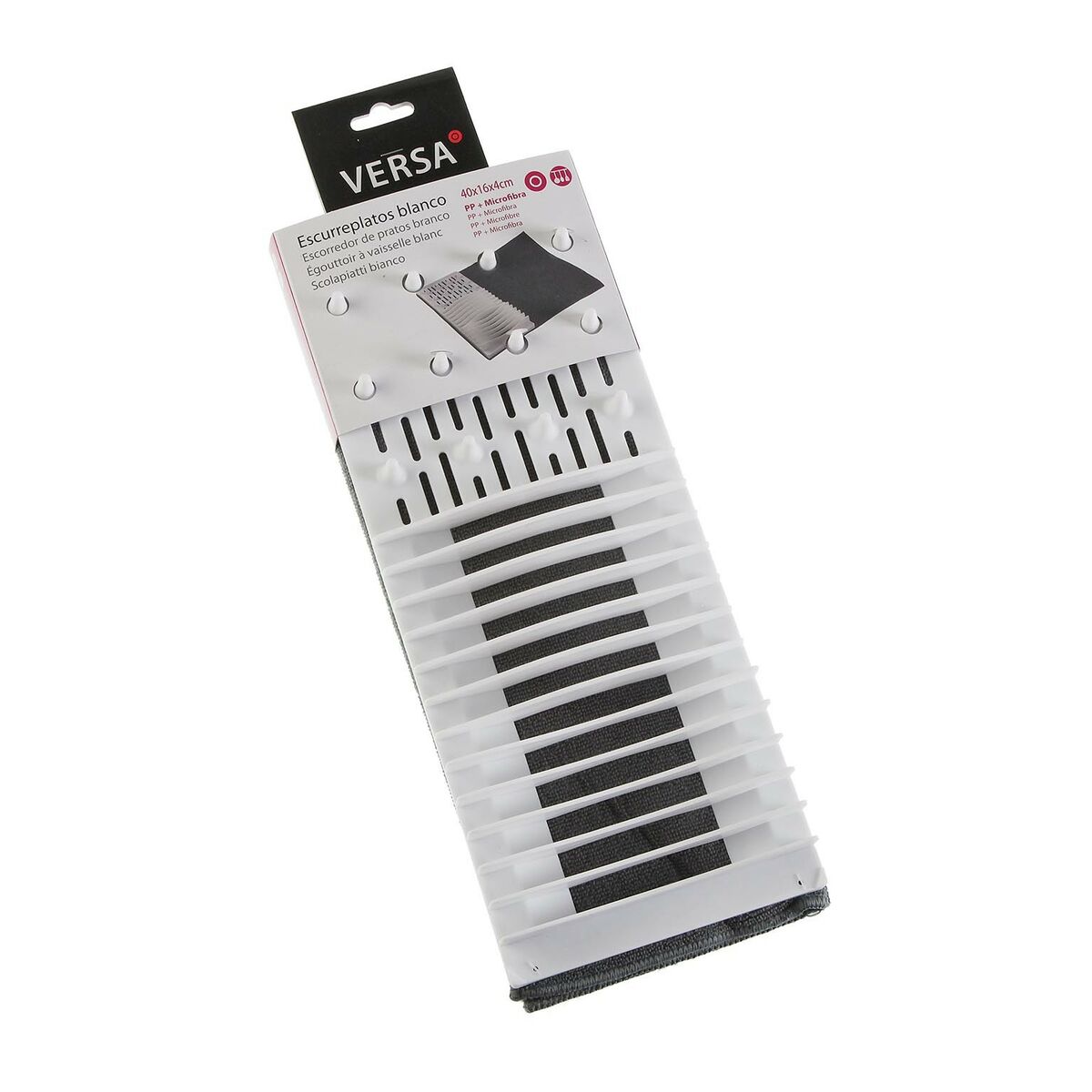 Diskställ Versa W Vit polypropen (16 x 4 x 40 cm) - 2