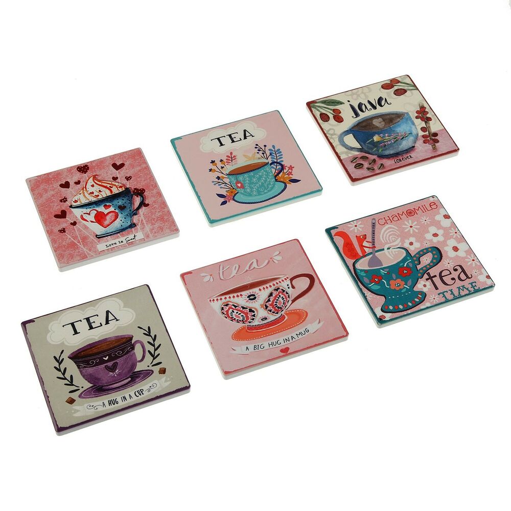 Underlägg Versa Tea (10 x 10 cm) (6 Delar)