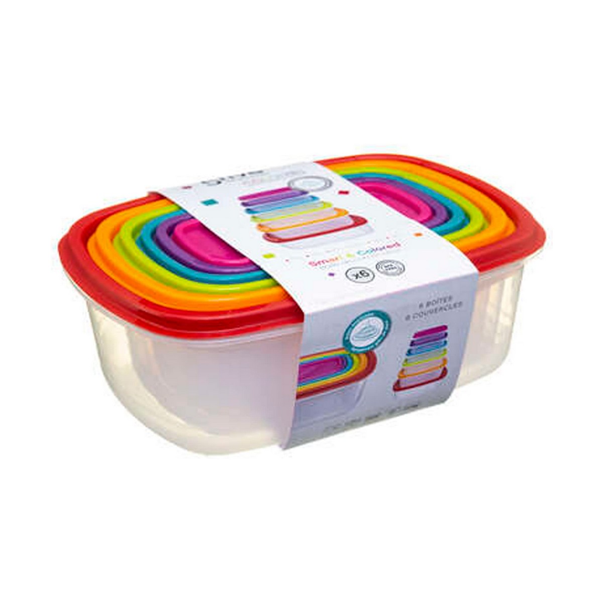 Lunchlådor, set 6 5five polypropen - 3