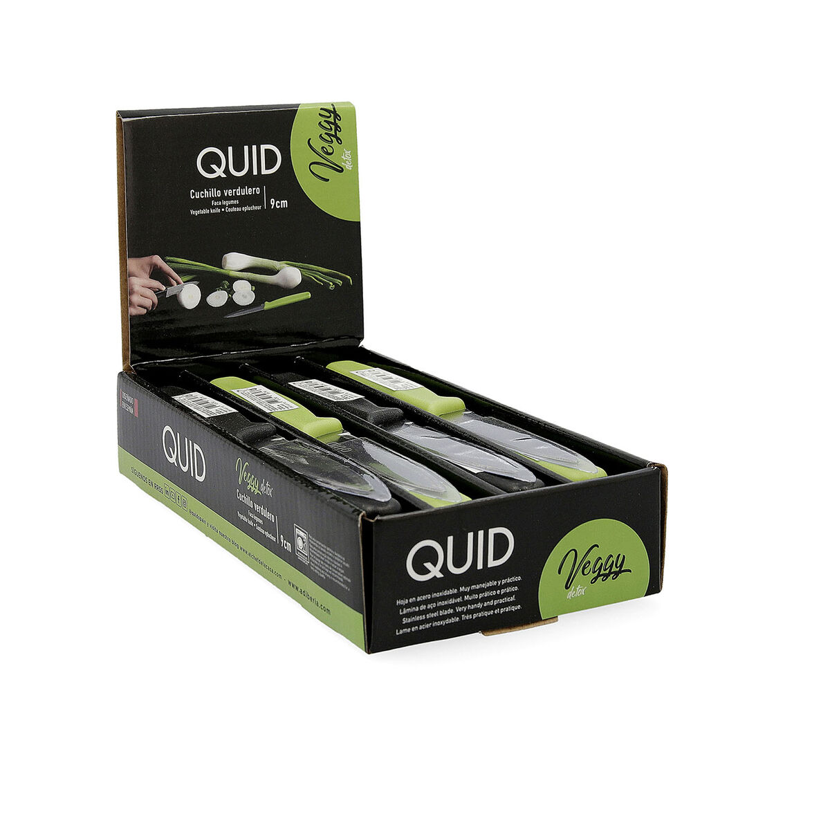 Grönsaksskalarkniv Quid Veggy Metall Bakelit 9 cm (Pack 24x)