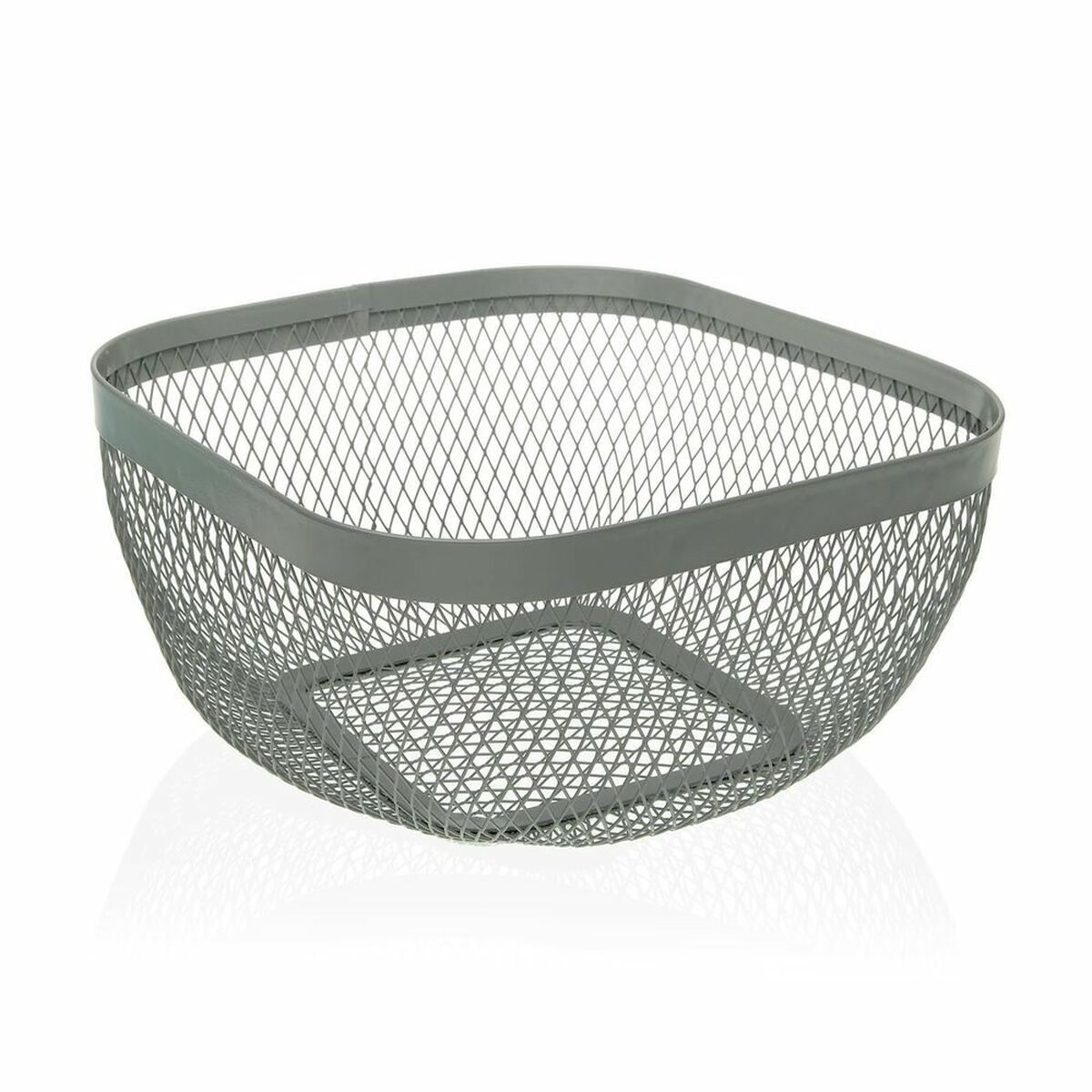 Fruktskål Versa Grå Metall Stål (26,5 x 12,5 x 26,5 cm) - 3