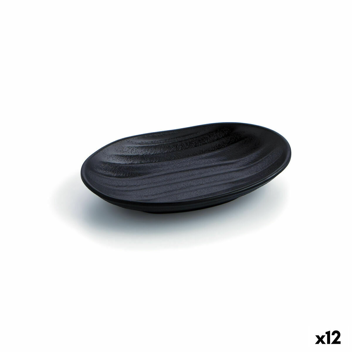 Snacksbricka Quid A'bordo Svart Plast Ø 18 cm (12 antal) (Pack 12x) - 6