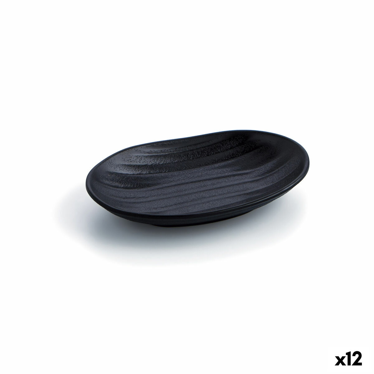 Snacksbricka Quid A'bordo Svart Plast Ø 18 cm (12 antal) (Pack 12x) - 3