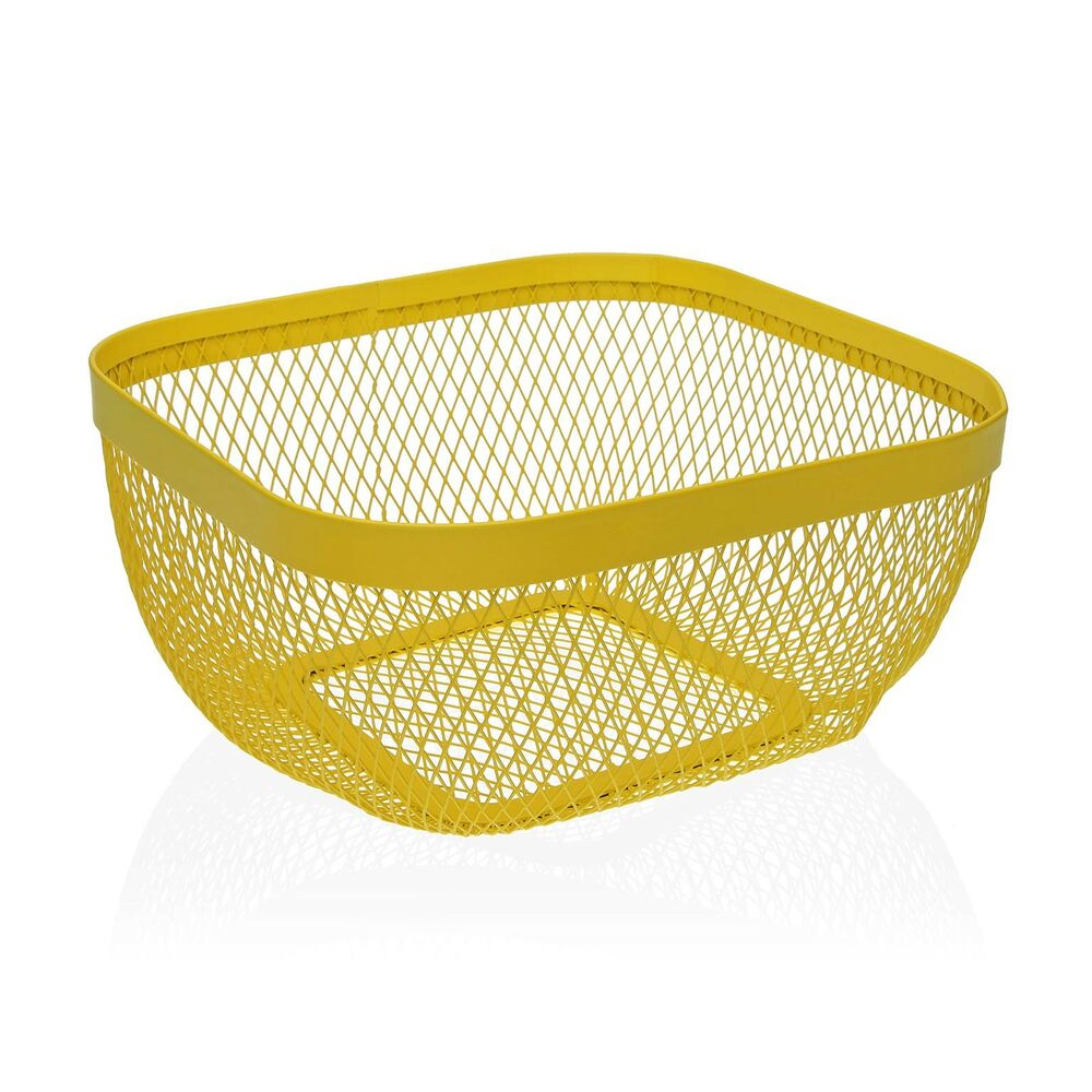 Fruktskål Versa Gul Metall Stål (26,5 x 12,5 x 26,5 cm)