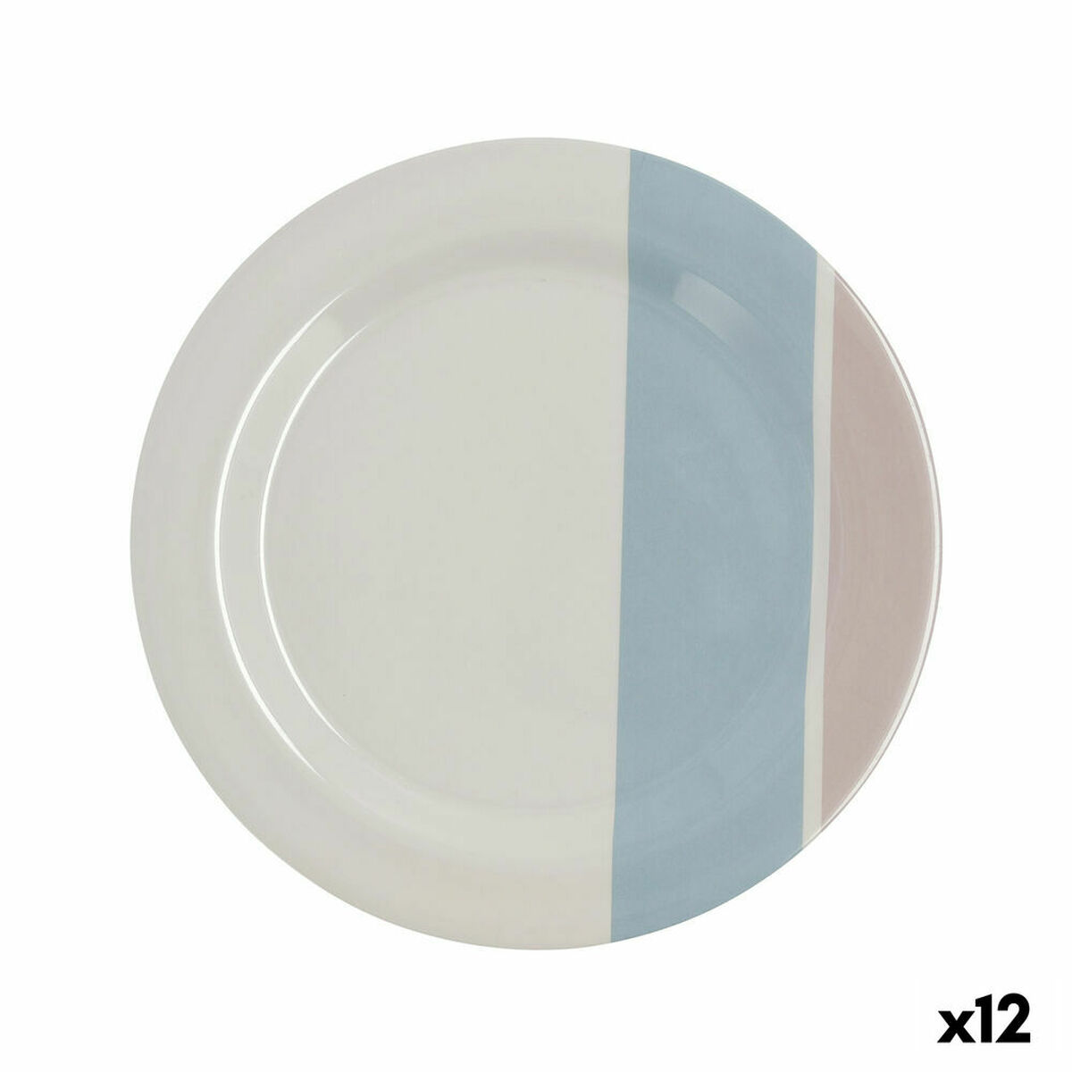 Platt skål Quid Viba Multicolour Plast 25,5 cm (12 antal) (Pack 12x) - 2