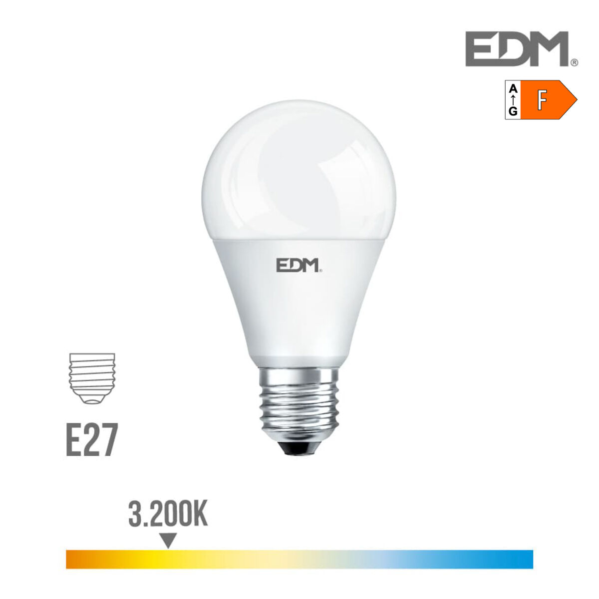 LED-lampa EDM E27 17 W F 1800 Lm (3200 K)
