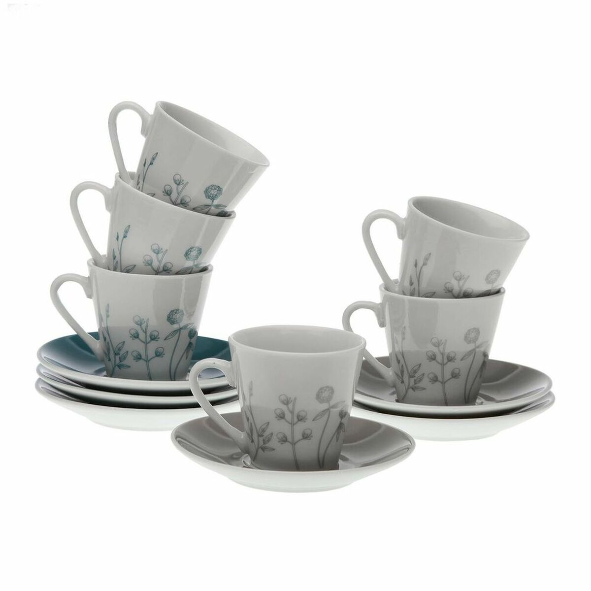 Set med kaffekoppar Versa Nomma Porslin (6 Delar) (5,8 x 6 x 5,8 cm) - 2