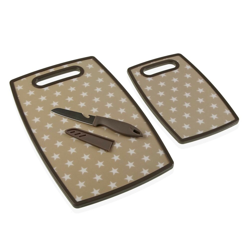 Skärbräda Versa Stars polypropen (23 x 27 x 1,2 cm) (19 x 30 x 1,2 cm) (2 Delar)
