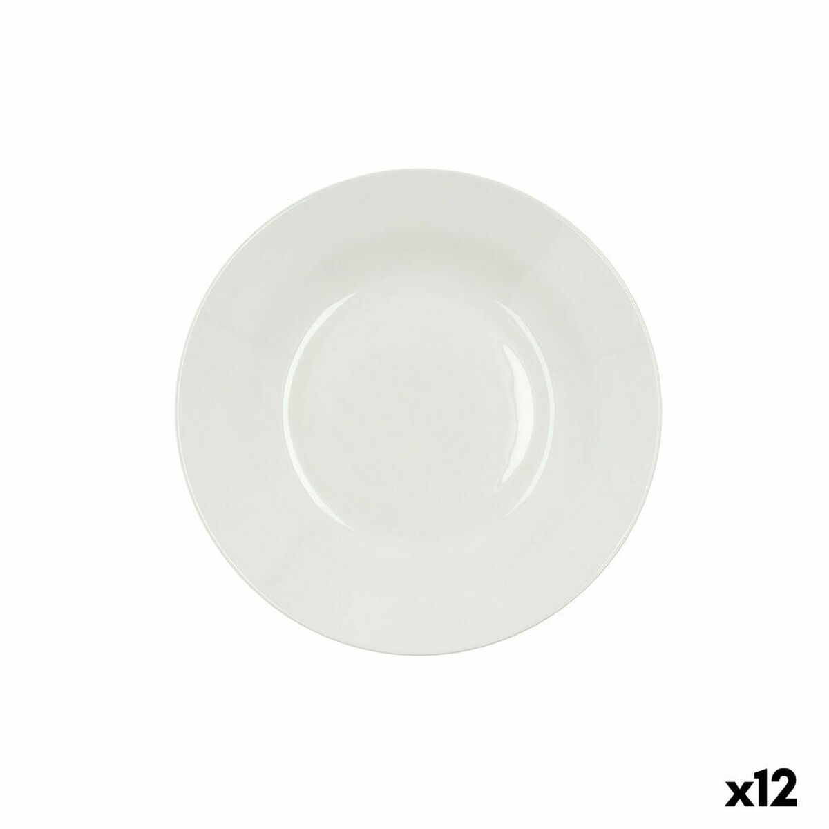 Djup tallrik Bidasoa Lis Keramik Vit (22,5 cm) (Pack 12x) - 2