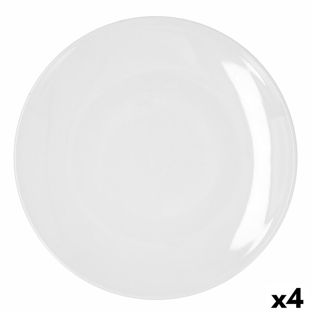 Platt skål Bidasoa Glacial Coupe Vit Keramik Ø 30 cm (4 antal) (Pack 4x) - 2