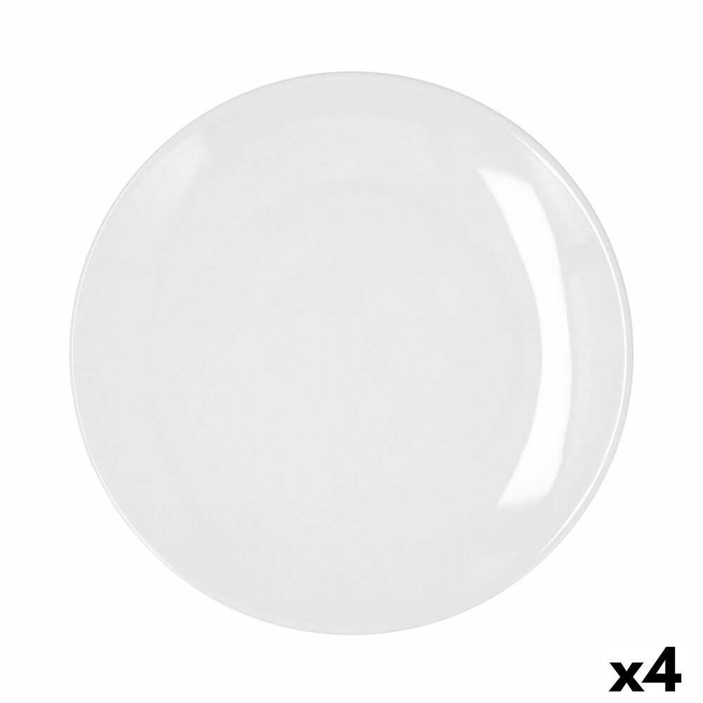 Platt skål Bidasoa Glacial Coupe Vit Keramik Ø 27 cm 27 cm (4 antal) (Pack 4x) - 2