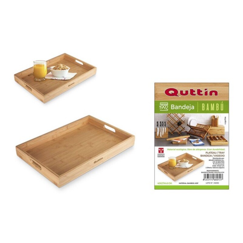 Bricka Quttin Bambu (40 X 27 x 4,6 cm) - 2