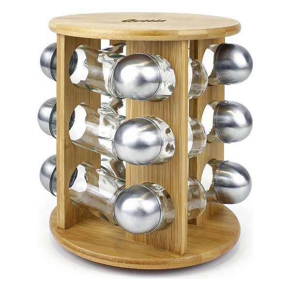 Kryddhylla i bambu Quttin (12 pcs) (19 x 19 x 23 cm)