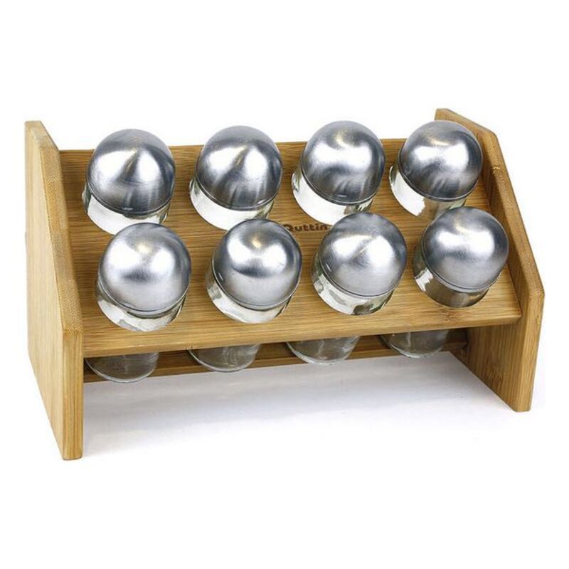 Kryddhylla i bambu Quttin (8 pcs) (25 x 14,5 x 14,5 cm) - 2