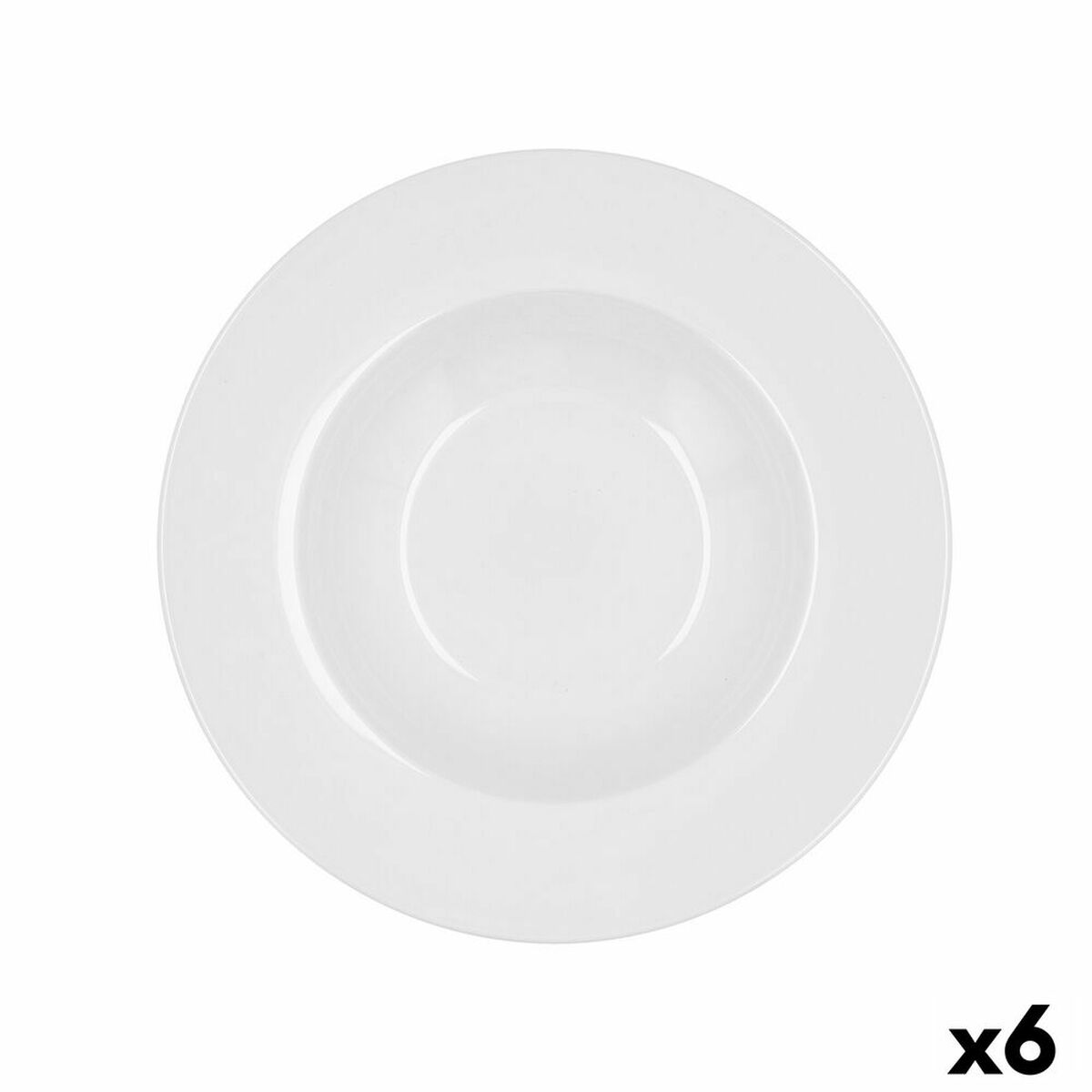 Djup tallrik Bidasoa Glacial Keramik Vit (23,5 cm) (Pack 6x) - 4