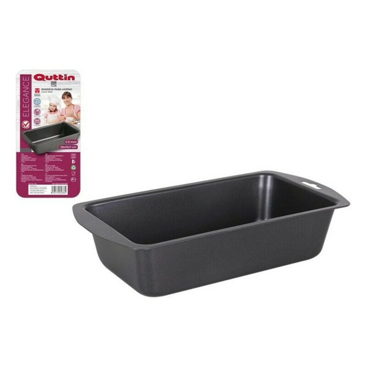Ugnsplåt Quttin Grå Kolstål (28 x 15 cm) (0,5 mm) - 4
