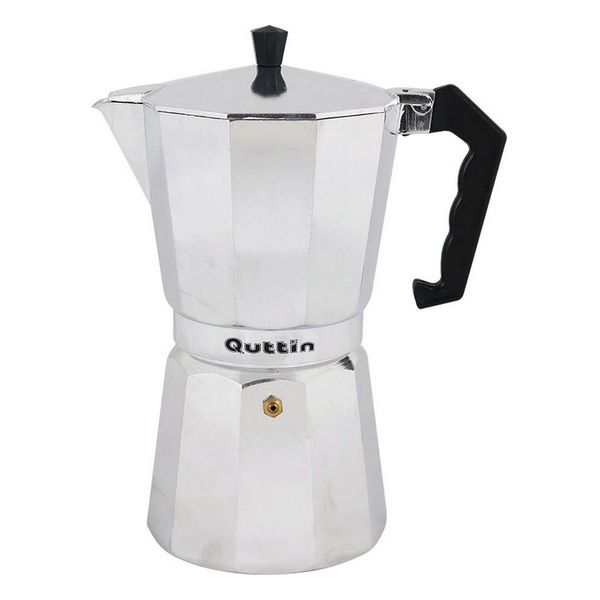 Italiensk Kaffepanna Quttin Aluminium Rostfritt stål, Kapacitet: 6 Koppar