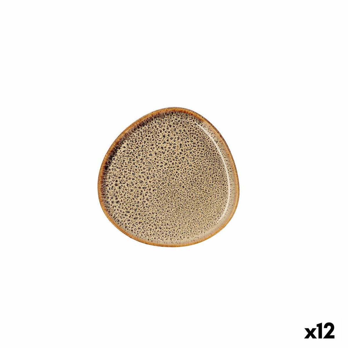 Platt skål Bidasoa Ikonic Brun Keramik 11 x 11 cm (12 antal) (Pack 12x) - 3