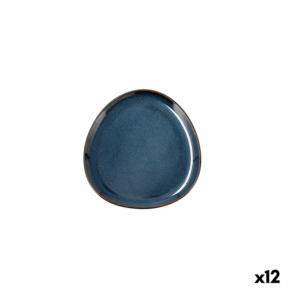 Platt skål Bidasoa Ikonic Blå Keramik 11 x 11 cm (12 antal) (Pack 12x) - 3