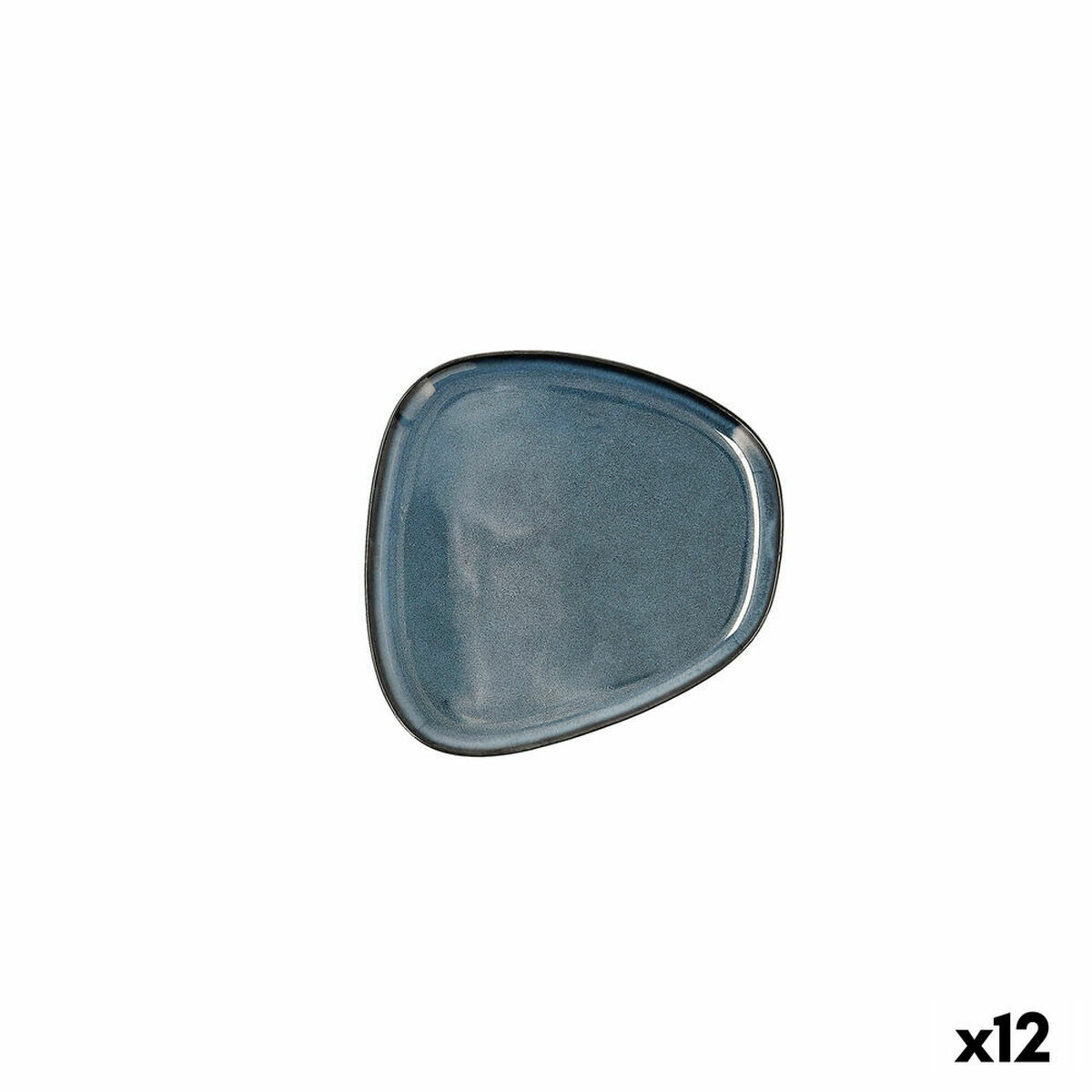 Platt skål Bidasoa Ikonic Blå Keramik 14 x 13,6 x 0,8 cm (12 antal) (Pack 12x) - 3