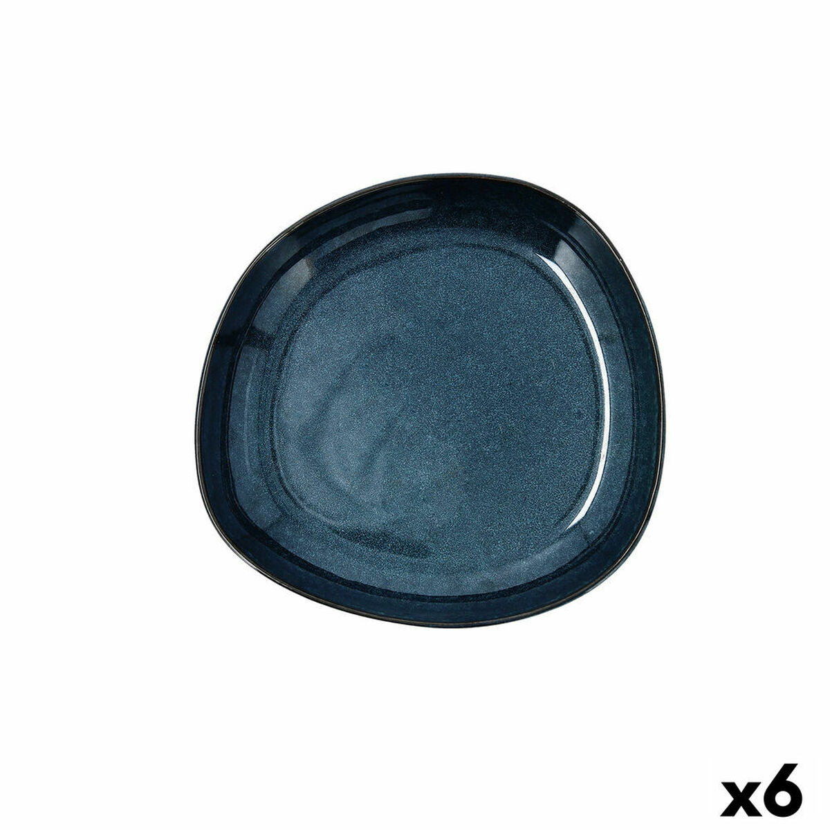 Djup tallrik Bidasoa Ikonic Keramik Blå (20,5 x 19,5 x 3,3 cm) (Pack 6x) - 3