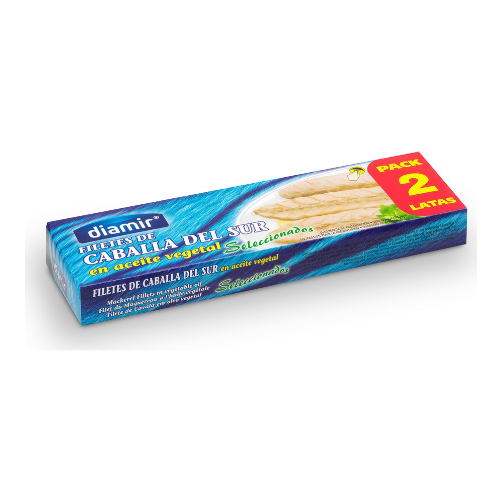 Makrillfiléer Diamir Vegetabilisk olja (2 x 90 g)