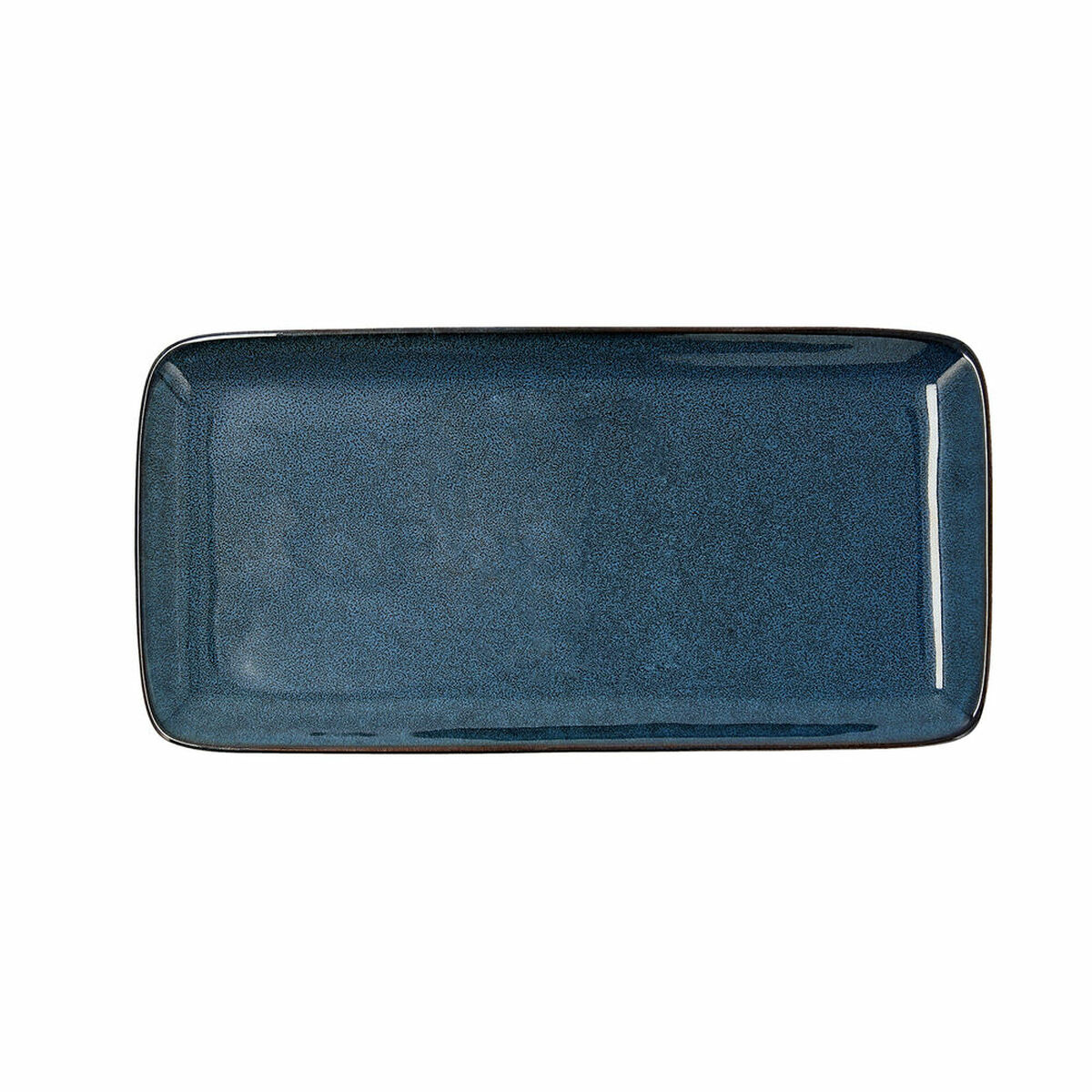Servingsfat Bidasoa Ikonic Keramik Blå (28 x 14 cm) (Pack 4x)