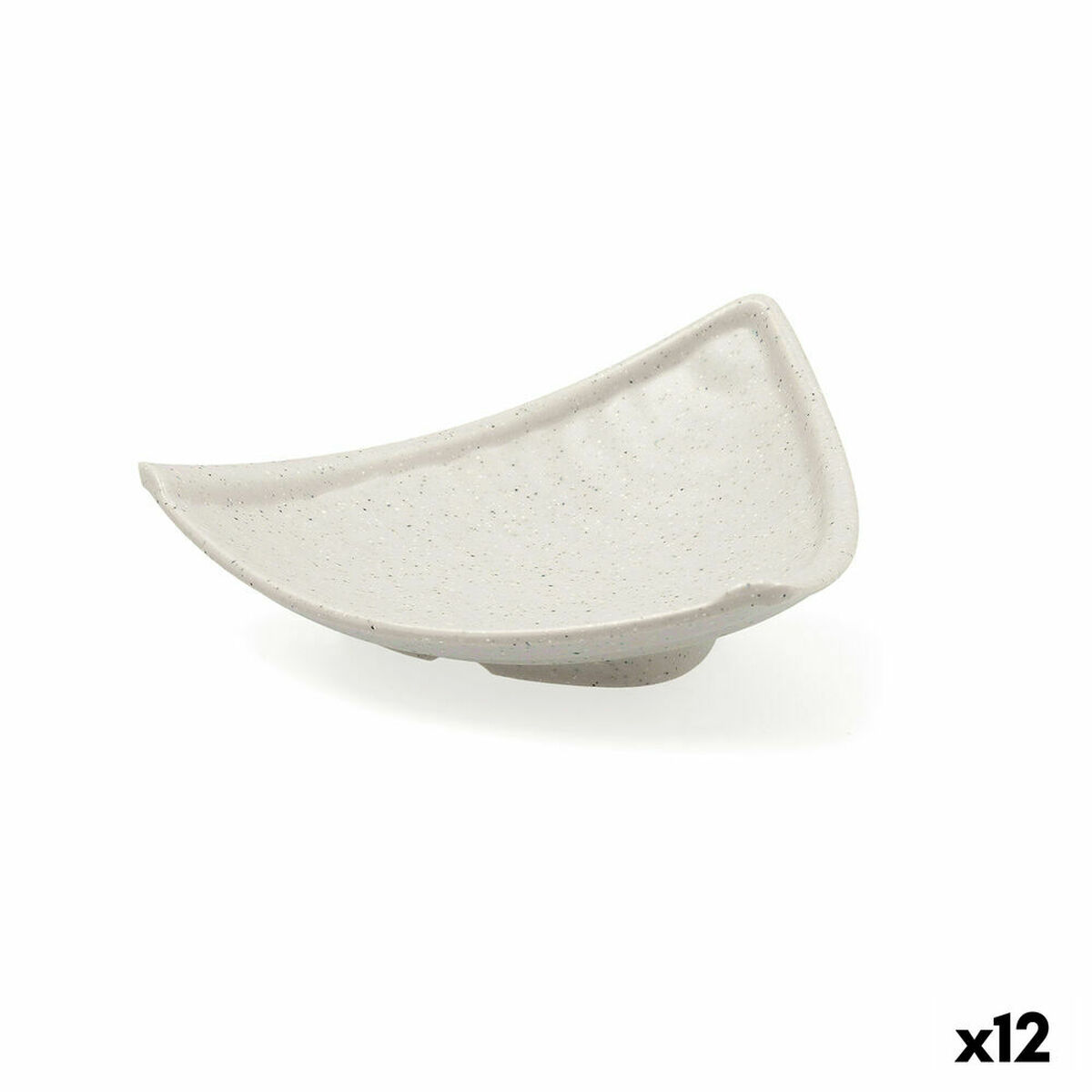 Tallrik Bidasoa Ikonic Triangulär Grå Plast Melamin 20,7 x 20 x 7 cm (12 antal) (Pack 12x) - 2