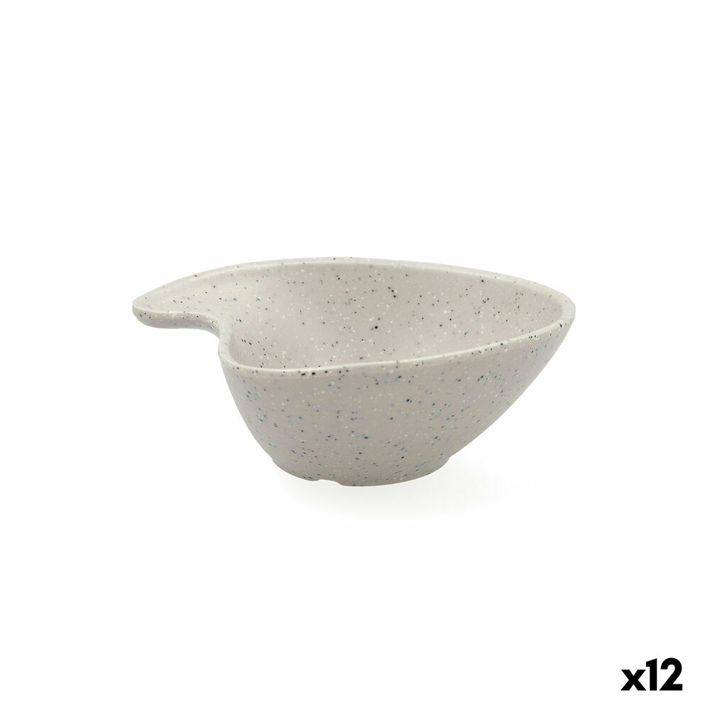 Djup tallrik Bidasoa Ikonic 14,5 x 12 x 5 cm Oregelbunden 20,7 x 20 x 7 cm Grå Plast Melamin (12 antal) (Pack 12x) - 3
